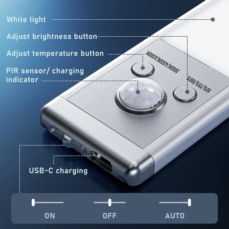 🔥Only $5.99 Last Day Promotion!💡Punch-free Smart Sensor Magnetic Rechargeable LED Lights✨