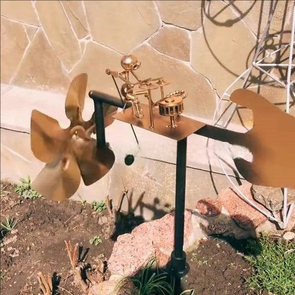 🔥Last Day: 50% OFF🥁Handmade Metal Drummer Windmill🎁Buy 2 Free Shipping