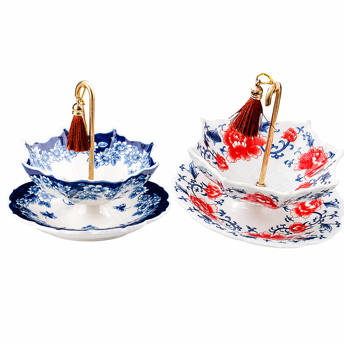 ☕💙 Blue & White Porcelain Umbrella Tea Infuser – Elegant Vintage Tea Ritual ✨