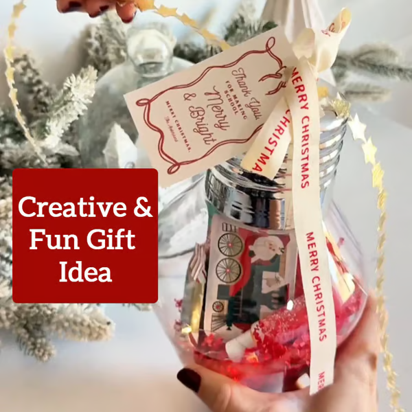 🎄✨ Christmas Bulb Gift Jar – Holiday LED Light Decoration, Festive Ornament & Perfect Gift 🎁🌟