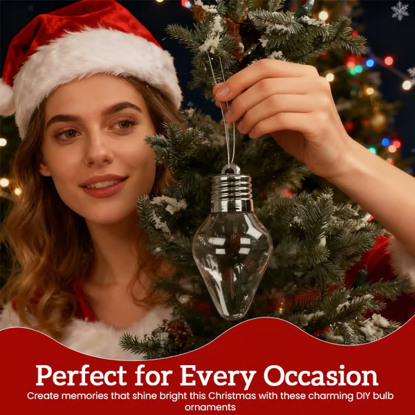 🎄✨ Christmas Bulb Gift Jar – Holiday LED Light Decoration, Festive Ornament & Perfect Gift 🎁🌟