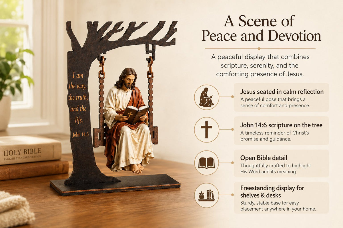 ✝️📚Christian Jesus Swing Ornament - Perfect Christmas Gift🎁