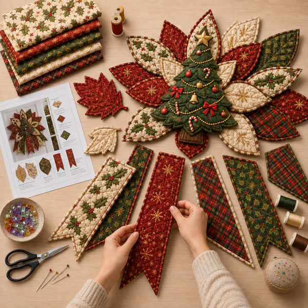 🎄Christmas Character Quilted Door Hanger Sewing Kit | Complete Kit with All Tools & Step-by-Step Guide Included 💕
