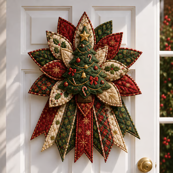 🎄Christmas Character Quilted Door Hanger Sewing Kit | Complete Kit with All Tools & Step-by-Step Guide Included 💕