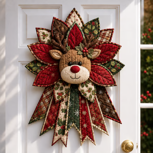 🎄Christmas Character Quilted Door Hanger Sewing Kit | Complete Kit with All Tools & Step-by-Step Guide Included 💕