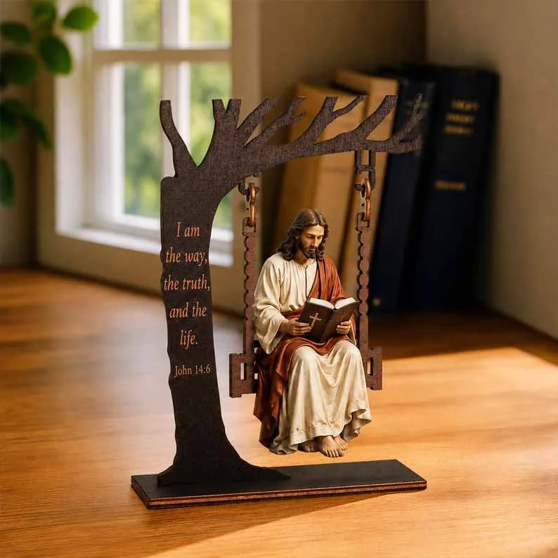 ✝️📚Christian Jesus Swing Ornament - Perfect Christmas Gift🎁