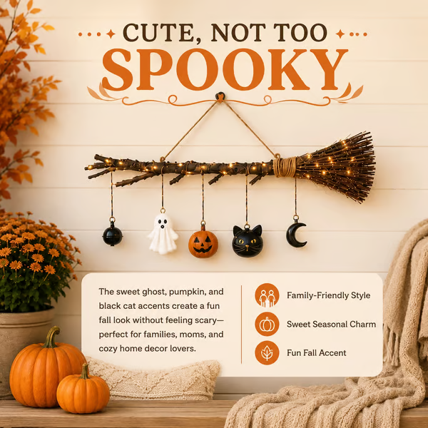 🔥LAST DAY 70% OFF - Lighted Fall Broom Wall Hanging🍂