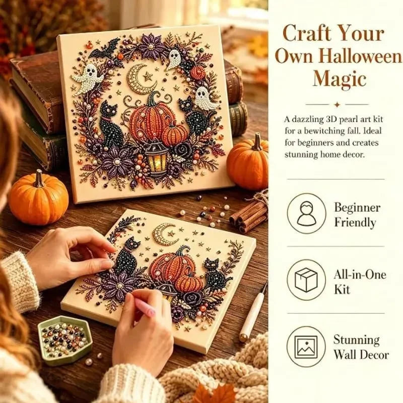 🔥Last Day 70% OFF - 👻3D Spooky Diamond Painting Halloween DIY Kit