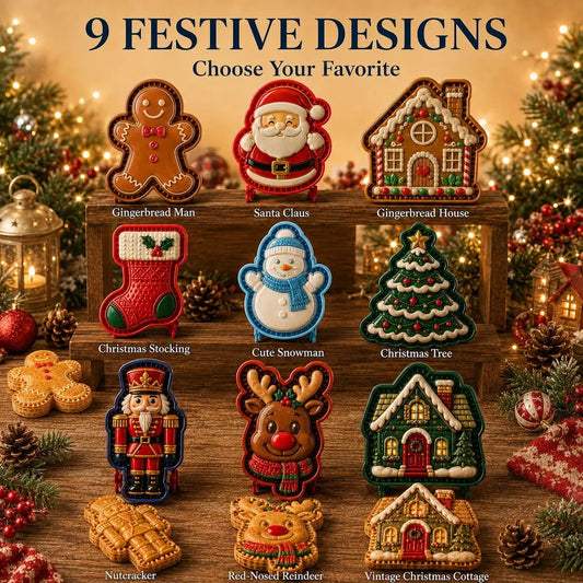 🎄Only $4.99 Last Day Promotion!🍪Christmas Baking Moulds – 9 Festive Designs 🎄