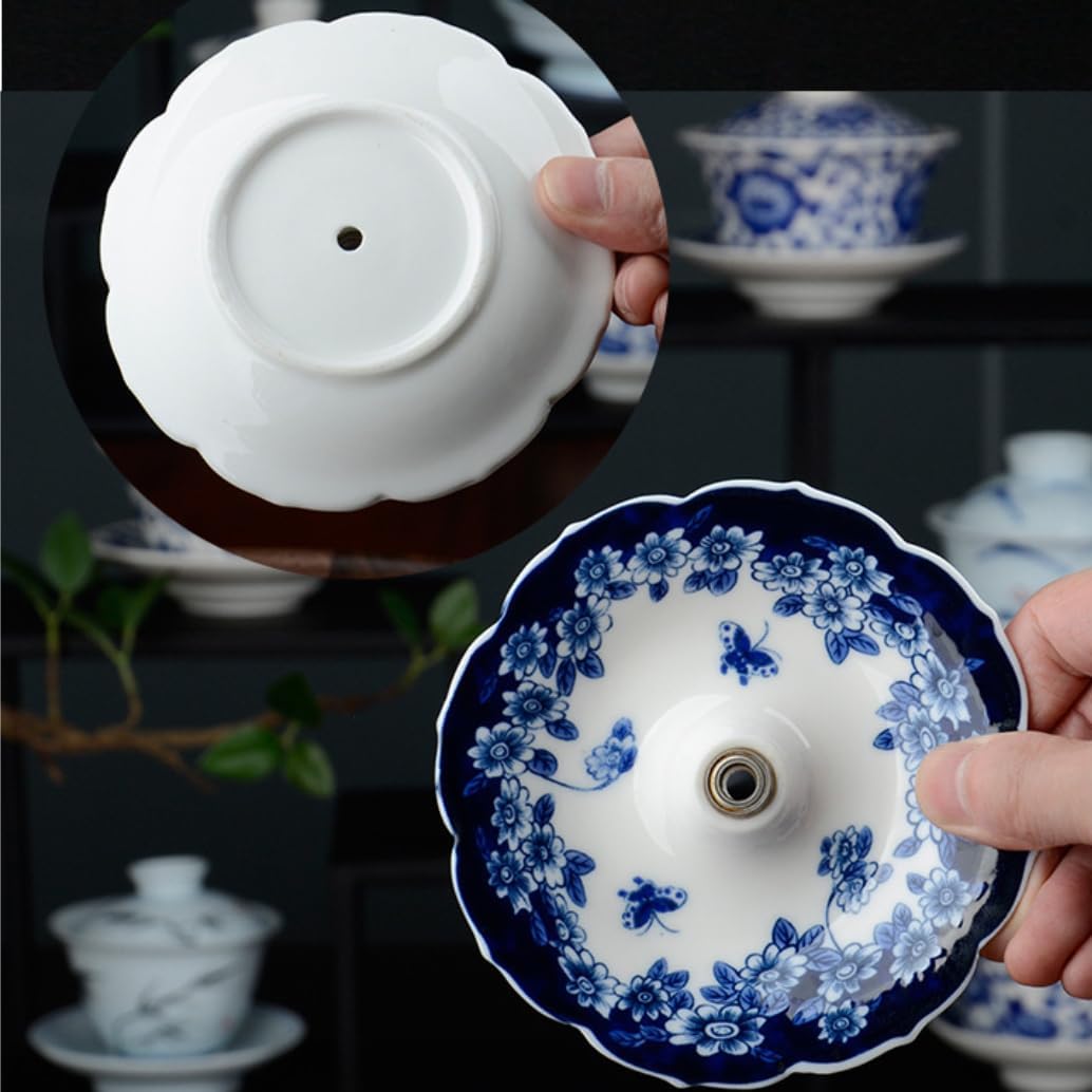 ☕💙 Blue & White Porcelain Umbrella Tea Infuser – Elegant Vintage Tea Ritual ✨