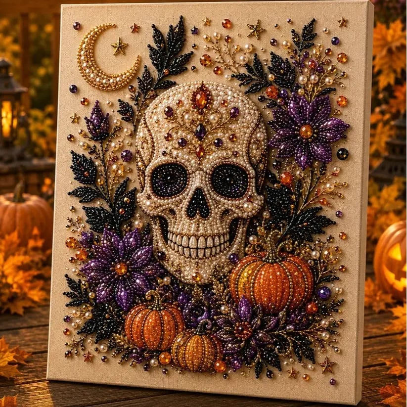 🔥Last Day 70% OFF - 👻3D Spooky Diamond Painting Halloween DIY Kit
