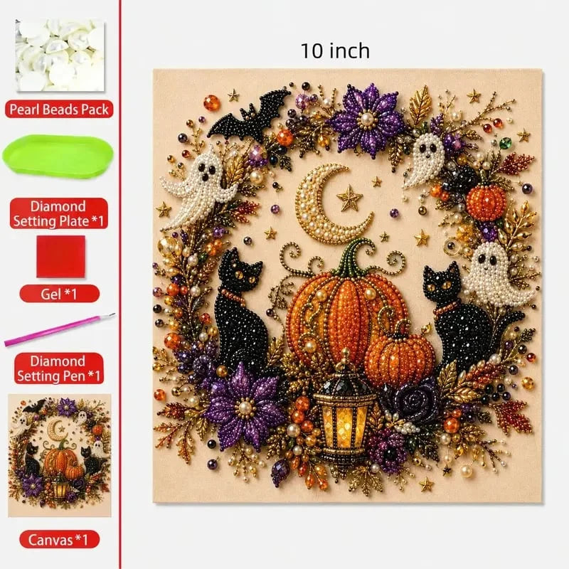 🔥Last Day 70% OFF - 👻3D Spooky Diamond Painting Halloween DIY Kit