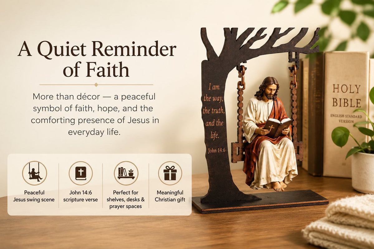 ✝️📚Christian Jesus Swing Ornament - Perfect Christmas Gift🎁