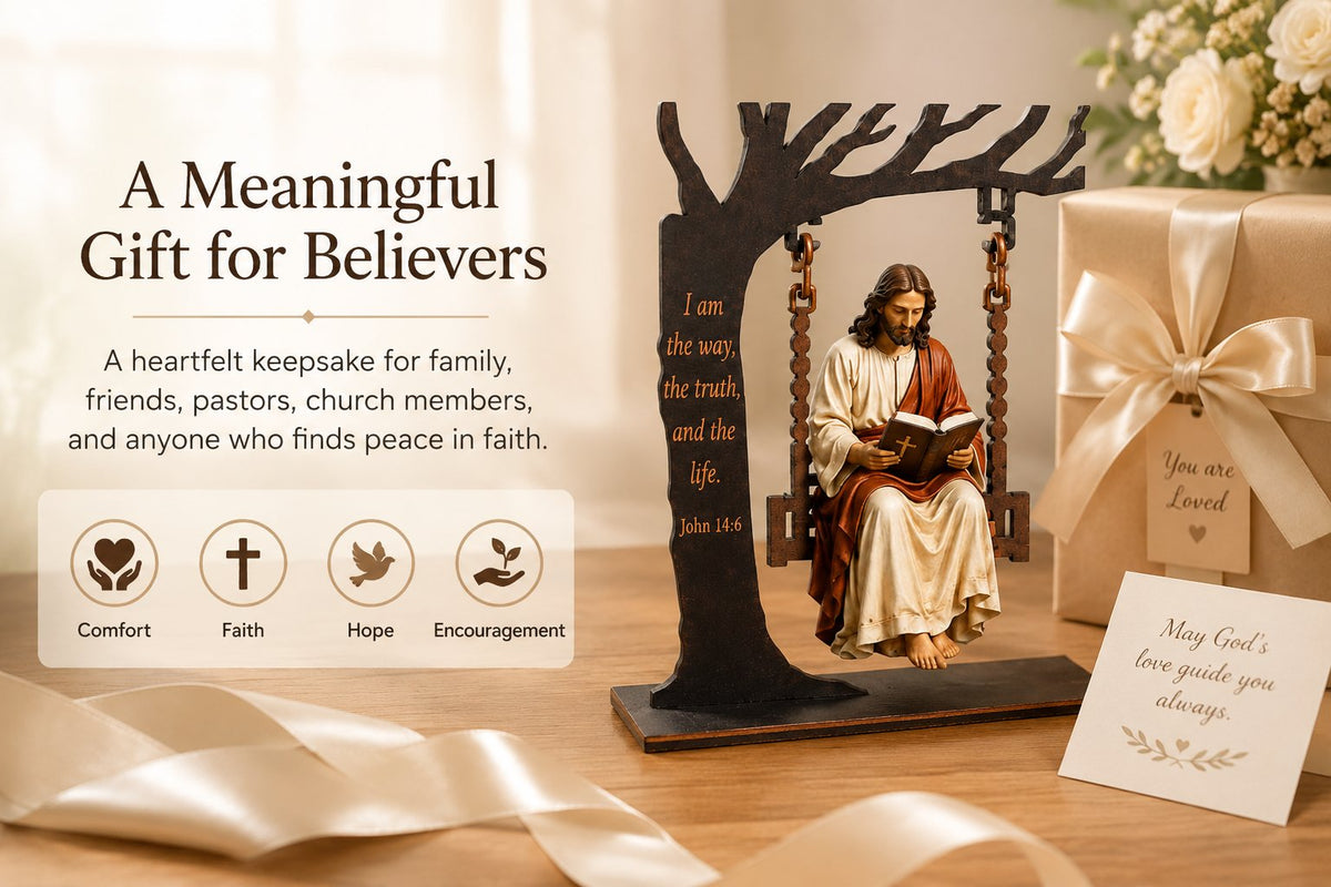 ✝️📚Christian Jesus Swing Ornament - Perfect Christmas Gift🎁