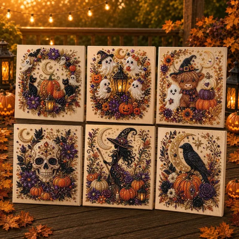 🔥Last Day 70% OFF - 👻3D Spooky Diamond Painting Halloween DIY Kit