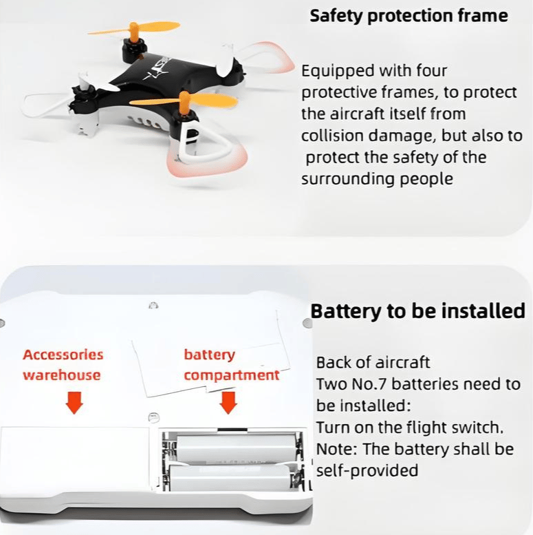 (🌲Early Christmas Sale- 49% OFF) All-Ages Mini Drone with Easy Stunt Flights & 360° Tricks - Perfect Beginner-Friendly Flyer!