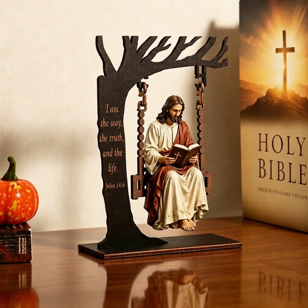 ✝️📚Christian Jesus Swing Ornament - Perfect Christmas Gift🎁