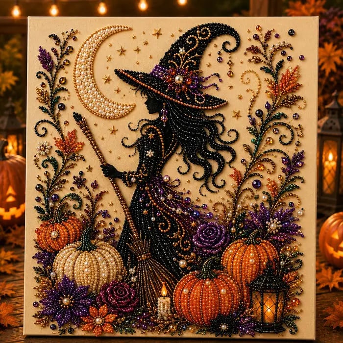🔥Last Day 70% OFF - 👻3D Spooky Diamond Painting Halloween DIY Kit