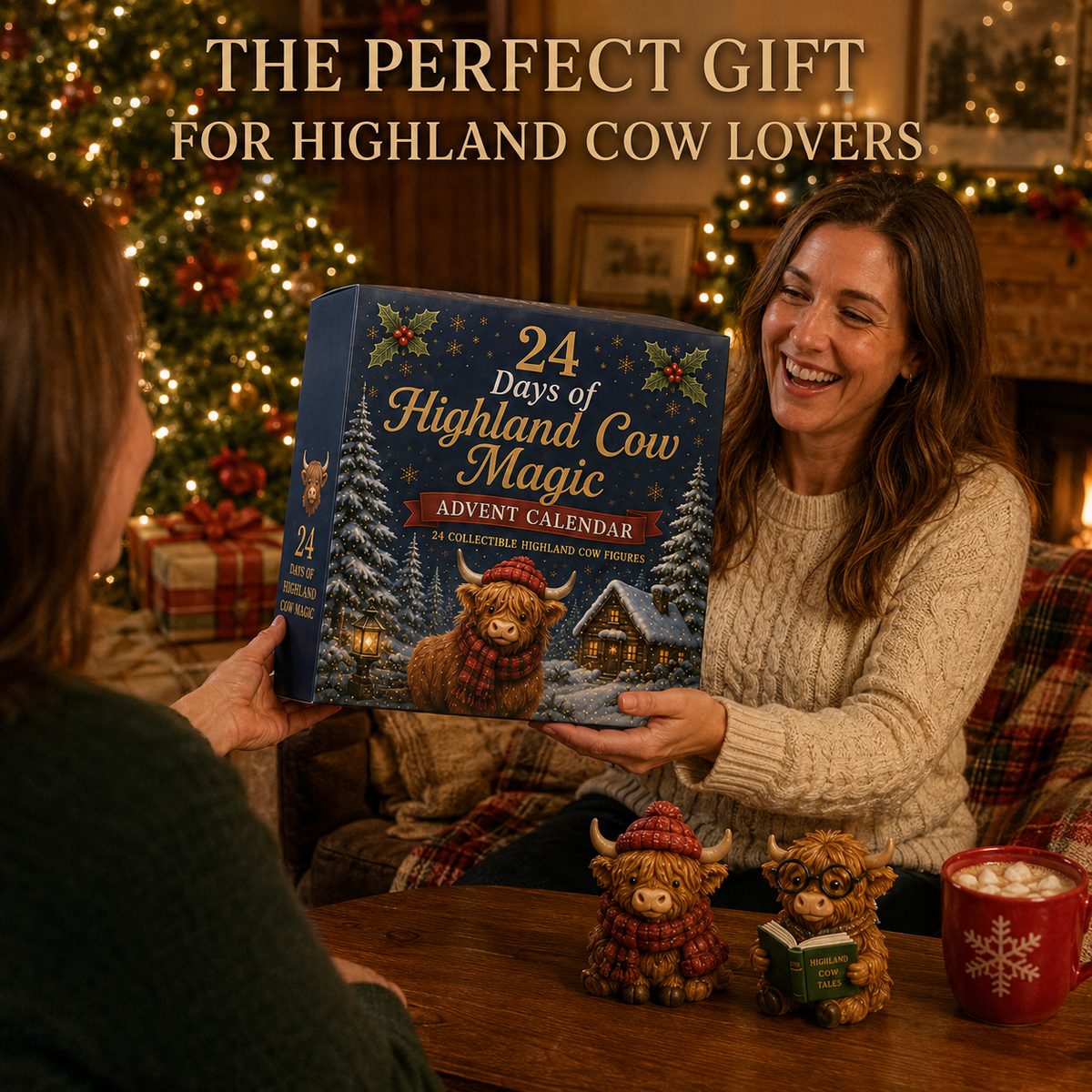 🎄Christmas Sale 49％ OFF🐮 24 Days of Highland Cow Advent Calendar