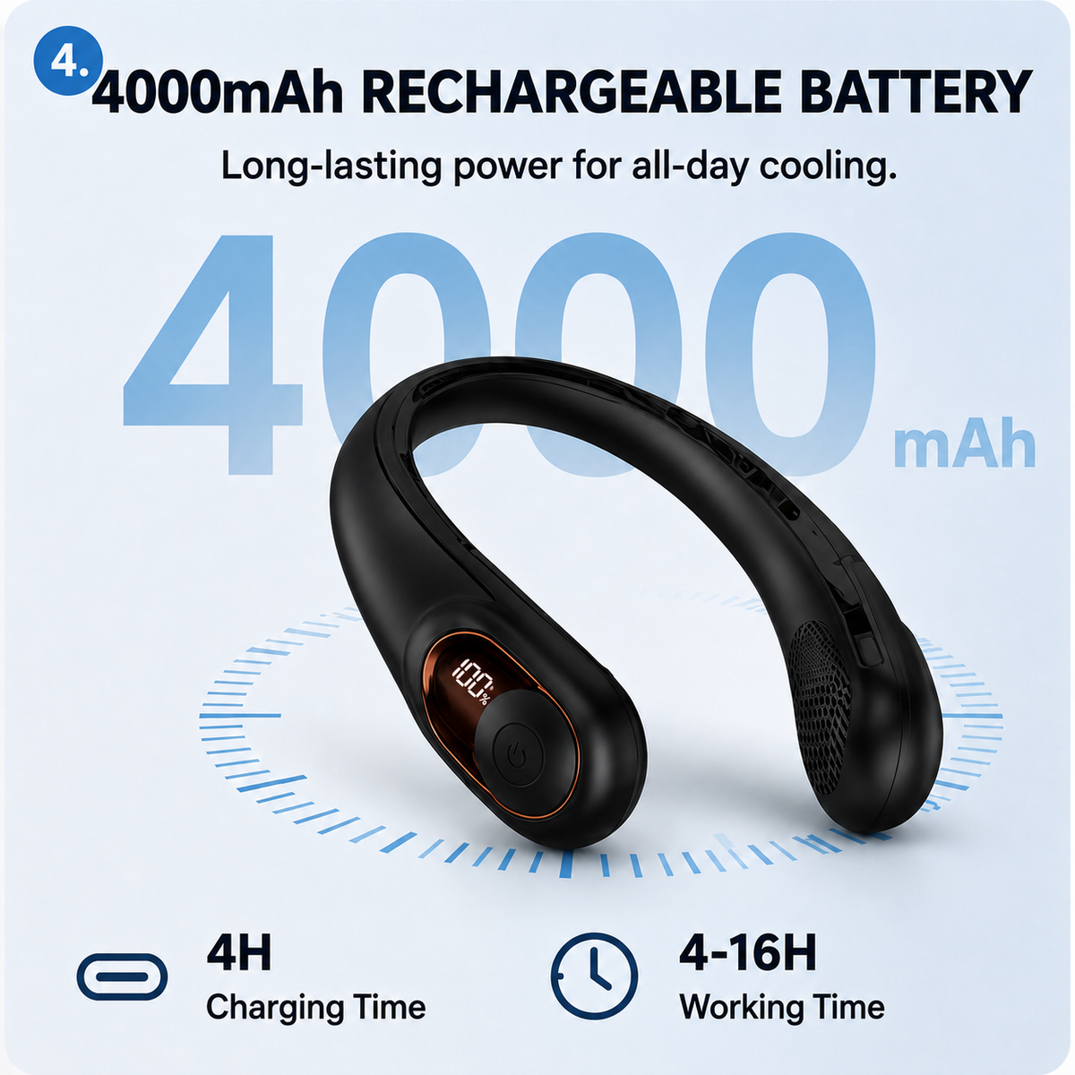 🔥Last Day 50% OFF - Upgraded Portable Neck Fan