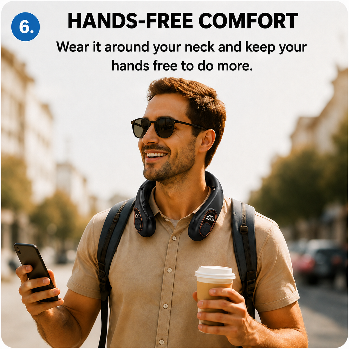🔥Last Day 50% OFF - Upgraded Portable Neck Fan