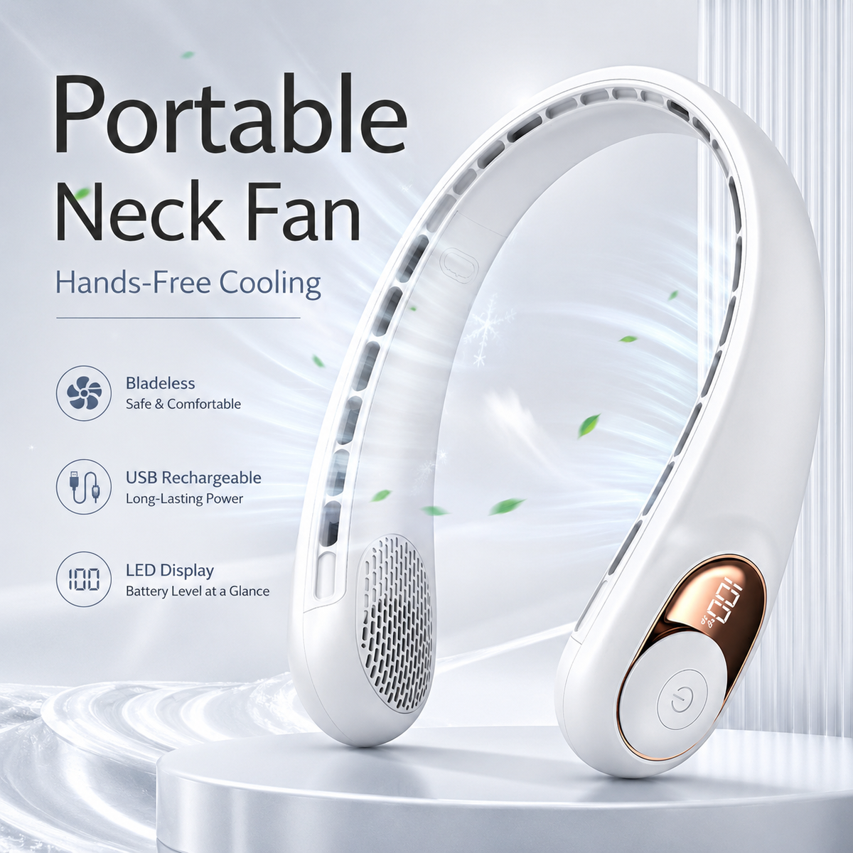 🔥Last Day 50% OFF - Upgraded Portable Neck Fan
