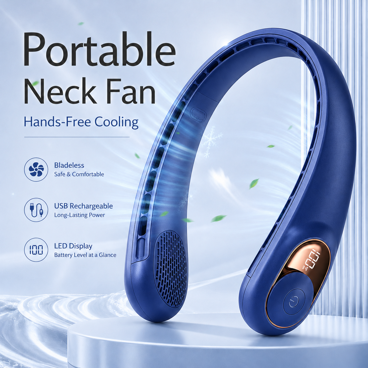 🔥Last Day 50% OFF - Upgraded Portable Neck Fan