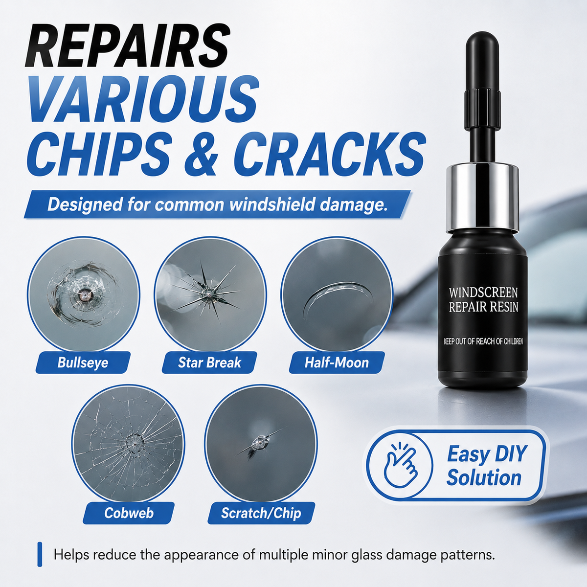 🔥LAST DAY 49% OFF - Cracks Gone Glass Repair Kit (New Formula)