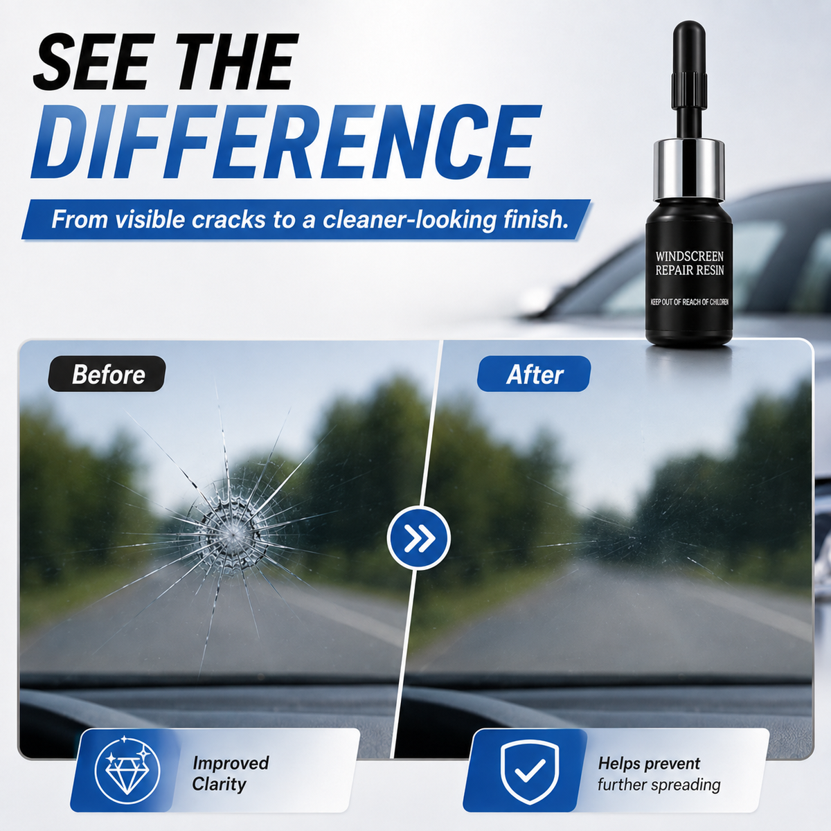 🔥LAST DAY 49% OFF - Cracks Gone Glass Repair Kit (New Formula)