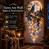 🐺🌕 Wolf Howling Moon Starfall Wall Light – Bring the Wild Home - 31.5- Inch