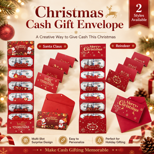 🏆Flash Sale⚡ 50K+ SOLD! Almost Gone-🎅💸Christmas Cash Gift Envelope