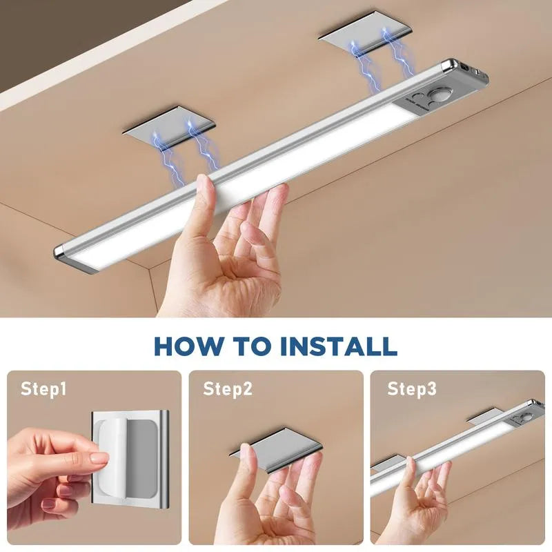 🔥Only $5.99 Last Day Promotion!💡Punch-free Smart Sensor Magnetic Rechargeable LED Lights✨