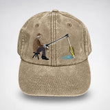 🔥 Last Day 49% OFF-🎣🧢 Catch of the Day Interactive Fishing Cap –🎁 Vintage Washed Moving Fish Hat