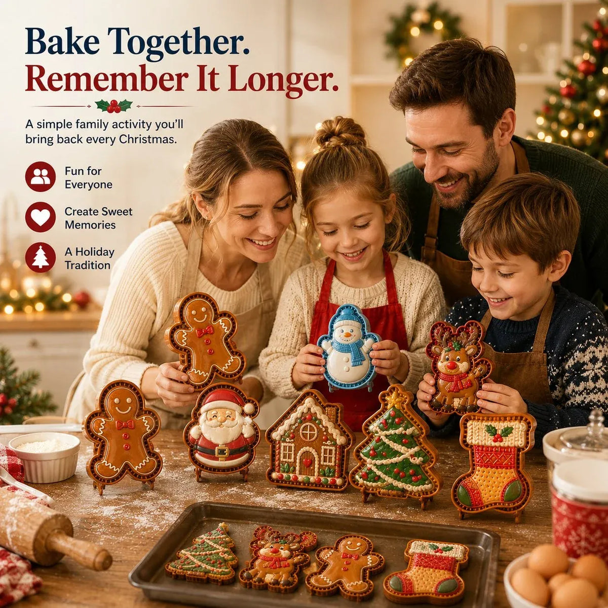 🎄Only $4.99 Last Day Promotion!🍪Christmas Baking Moulds – 9 Festive Designs 🎄