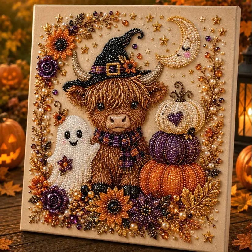 🔥Last Day 70% OFF - 👻3D Spooky Diamond Painting Halloween DIY Kit