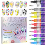 🤶Early Christmas Big Sale🎄-🎨12 Colors Nail Art Pens Set💅