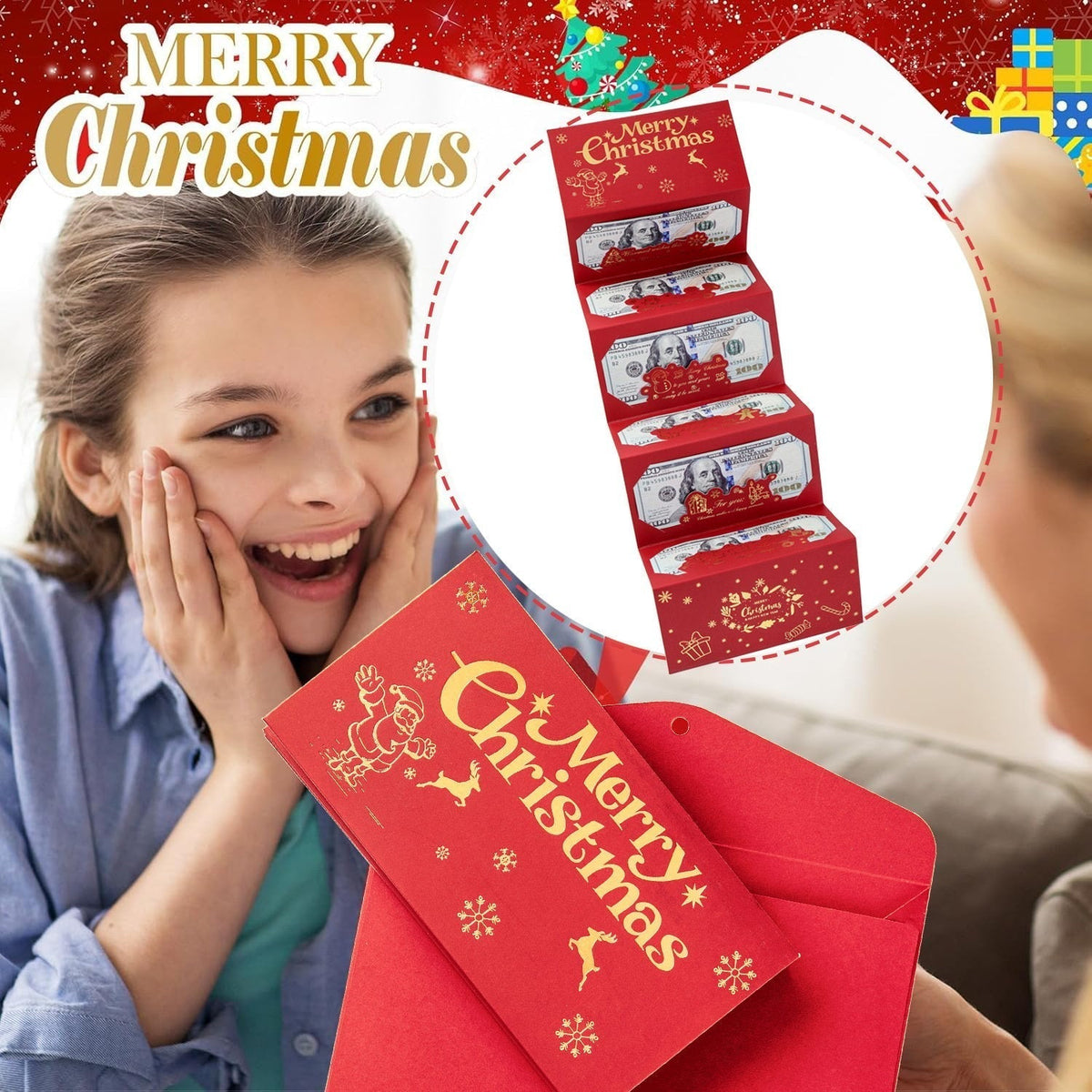 🏆Flash Sale⚡ 50K+ SOLD! Almost Gone-🎅💸Christmas Cash Gift Envelope
